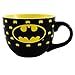 Silver Buffalo KB1324 DC Comics Batman All Over Bat Logo Ceramic Soup Mug, 24 oz, Multicolor