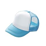 Opromo Kids Two Tone Mesh Curved Bill Trucker Cap, Adjustable Snapback, 14 Colors