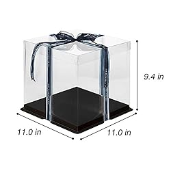 Clear Cake Box,4 Pcs Transparent Cake Box with