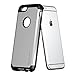 LUVVITT [Ultra Armor] Shock Absorbing Case Best Heavy Duty Dual Layer Tough Cover for Apple Phone 6 / Phone 6s - Black/Silver