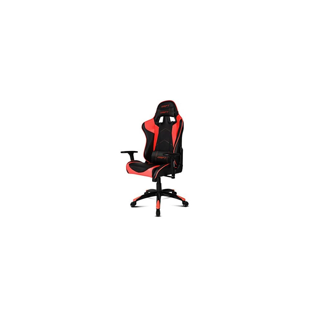 Drift DR300 Sedia per Gaming, Finta Pelle, Nero Rosso