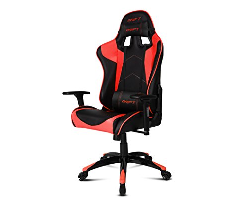 Drift DR300 Sedia per Gaming, Finta Pelle, Nero Rosso