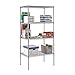 Sandusky Lee WS362474-C Chrome Steel Wire Shelving, 4 Adjustable Shelves, 800 lb. Per Shelf Capacity, 74
