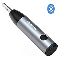 Bluetooth Receiver， Lovebay Bullet Style Mini Bluetooth V4.1 Music Receiver Adapter 3.5mm AUX Audio Smart Wireless Bluetooth Car Kit for Home Speaker Headphone,Speaker,etc (Sliver)