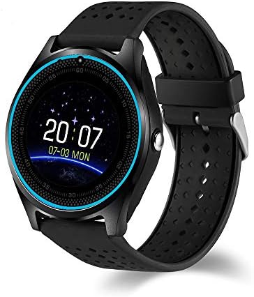 Smart Watch-Touch Screen Smart Wrist Watch SIM Card Slot Camera Sport Fitness Compatible with Android Samsung for Men Women Kids (Black)
