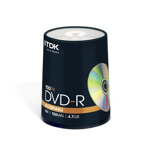 TDK 4.7GB 16x DVD-R 100-Pack Spindle (Discontinued By Manufacturer)