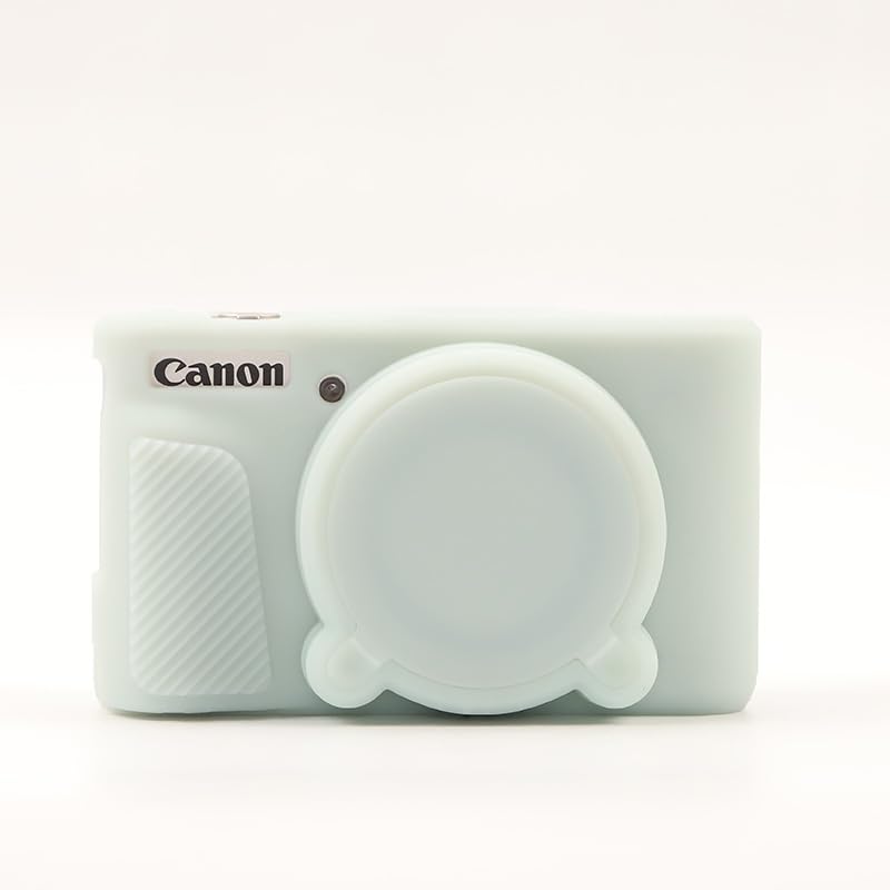 SX740 Camera Case, Anti-Scratch Soft Silicone Protective Cover with Removable Lens Cover for Canon PowerShot SX740/ SX730, Jelly Green