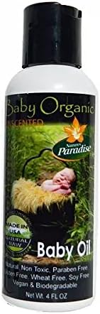 Nature's Paradise Baby Oil Unscented Massage Oil Natural 4 Oz.
