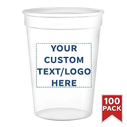 Custom Disposable Plastic Cups 12 oz. Set of