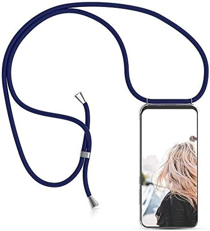 MXKOCO Compatible with Huawei Honor 20 LITE Case- TPU Necklace Phone Cover/Case Adjustable Length Lanyard Mobile Phone Chain, Holder with Neck Cord Lanyard Strap for Huawei Honor 20 LITE - Navy blue