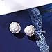 S925 Sterling Silver Needle Pearl Earrings 8mm Freshwater Cultured Pearl Studs Earrings Hypoallergenic and Nickel Free Fashion Jewelry for Women Girls (pearl)