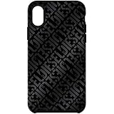 Diesel Printed Co-Mold Case for iPhone XR - Distressed Logo Pattern Black/Back Foil/Black Bumper - DIPH-020-DLBLK