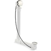 Kohler K-7213-SN Clearflo 1 1/2" Bath Cable Drain with PVC Tubing, Vibrant Polished Nickel