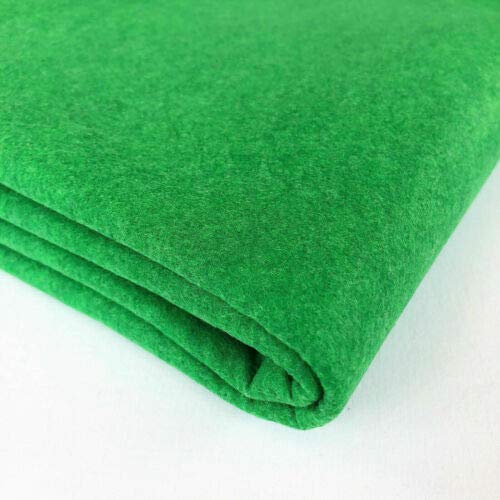 Textile Station Craft Felt Fabric Acrylic Material Art Sewing Festive Decorations 150cm Wide Multi Purpose Fabric Available in 10 Colours (Emerald Green, 1 Meter)