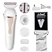 LEADO Multi-Function Women’s Electric Shaver Bikini Trimmer & Facial Cleansing Spin Brush for Exfoliating Skin Care, Rechargeable Cordless Waterproof Electric Razor for Ladies, Wet & Dry