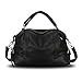 Hynes Victory Womens Luxury Hobo Handbag (Black)