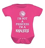 TeeStars Unisex- I'M Not A Princess I'M A Khaleesi Baby Bodysuit 12M Wow Pink