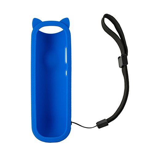 Blue Silicone Protective Soft Case Cover for TCL Roku RC280,Roku 3600R TV Remote Control with Wrist Strap Cat Ear Shape Design Lovely Case only