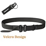 Webbing Riggers Gun Belt for Men' SANSTHS Tactical Metal Buckle Outdoor Pants Belt with Velcro Suits 44'' Waist