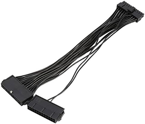 PPCS PCI-E express Power Cable Dual PSU Power Supply 24 pin ATX motherboard Adapter PSU Cable Riser Cable.