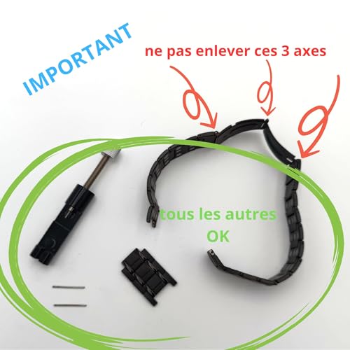 Bracelet Magnetique Homme PREMIUM, Titane, Le Plus Puissant du marché, Bijou Aimanté Inoxydable, Ultra Résistant, 60 Aimants en Néodyme de Terre Rare, Outil de Dimensionnement, WINFOX777