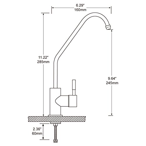 GAPPO Lead Free Non-Air Gap Drinking Water 304 Stainless Steel RO Filter Purifier Faucet