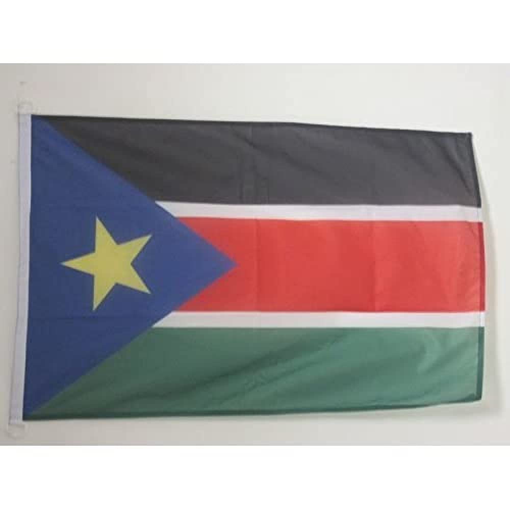 AZ FLAG - South Sudan Nautical Flag - 18'' x 12'' - For Outdoor and Boat - South Sudanese Banner Knitted Polyester with Two Plastic Rings - Vivid Colors - 12x18 in - 45x30 Cm — image 1