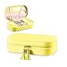 Vlando Travel Tassel Jewelry Box Organizer - Woman Girls Faux Leather Jewelries Storage Holder for Necklaces Earrings Rings, Yellow
