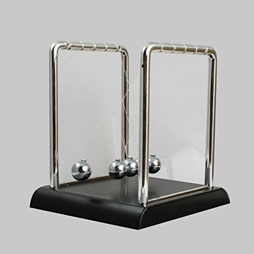 Finlon Early Fun Development Educational Desk Toy Gift Newtons Cradle Steel Balance Ball Physics Science Pendulum - Thumbnail 4