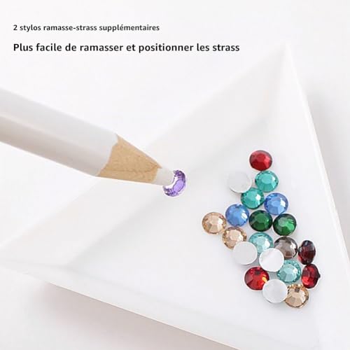 Afantti Hot Fix Rhinestone Applicator Tool Wand Stones Pen Gun | 7 Tips | 3000pcs Hotfix Rhinestones | for Clothing, Shoes, Hats, Fabric, Arts, Crafts