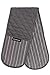 Cuisinart Silicone Mini Oven Mitts, 2 Pack - Little Oven Gloves for Cooking - Heat Resistant, Non-Slip Grip, Hanging Loop - Ideal for Handling Hot Kitchen/Bakeware Items - Striped, Titanium Grey