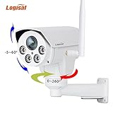 Logisaf HD 1080P PTZ Outdoor Security IP Camera Audio Wireless Wifi 4X Zoom 2.8-12mm Lens IR Cut Built-in 16G Micro SD Card Remote Viewing Motion Detection Pan Tilt Zoom Video CCTV Camera