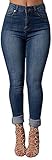 Chuanqi Women's Sexy High-waisted Skinny Blue Jeans Plus Size