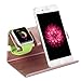 BENTOBEN Apple Watch Stand,iPhone X XS XR XS Max 8 8/7 Plus 7 6S 6 Plus 5S 5C 5 Stand,Charging Stand Dock Station Cradle Nightstand with Anti-Slip Pads for Apple Watch and iPhone Series,Rose Gold