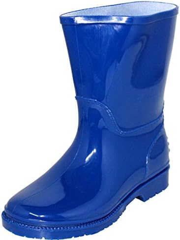 Children's Waterproof Rain Boots, Rubber Rain Shoes Sizes 5-10 (12, Royal Blue)