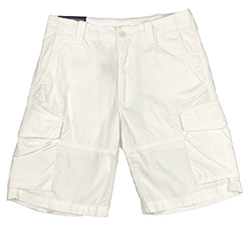 Ralph Lauren Polo Mens Utility Canvas Cargo Shorts (29, White)