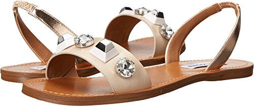 Steve madden women s ameline flat sandal, nude multi, 6…