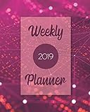Weekly Planner 2019: 12 Months Plan Notebook | January - December Daily & Weekly Organizer, Scheduli by Brickshub Publishing