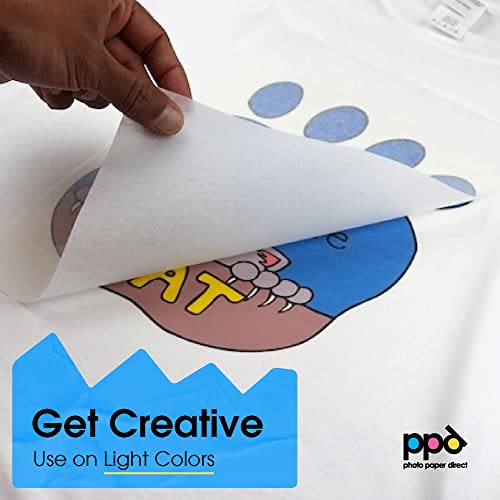 PPD Inkjet Premium IronOn Light T Shirt Transfer Paper LTR 8.5x11