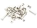 LBY 130pcs Phillips Chicago Screw Binding Screw Post M5 x 6/10/15/20/25mm Book Screws and Leather Saddles Purses Belt Repair Bookbinding Rivet Nickel-plated Silver 65-Sets