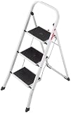 Hailo K20 - Taburete plegable de acero con esterillas antideslizantes (3 peldaños)