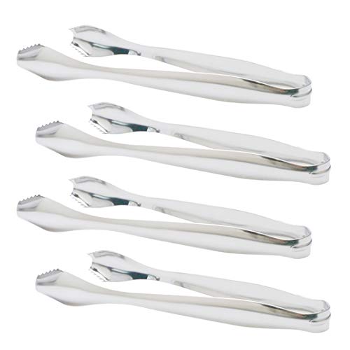 SOLEADER Pom Tongs, Ice Tongs, 7 Inch Kitchen Tongs, Small Serving Tongs, Food-Grade Premium 304 Stainless Steel Tongs, Heavy Duty, 4 Pack - Thumbnail 7