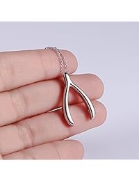 Collar con dije de espoleta, para la buena suerte, de plata esterlina 925, cadena Rolo, 18"