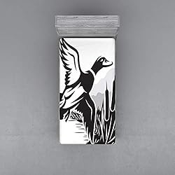 Ambesonne Duck Hunting Fitted Sheet, Bold