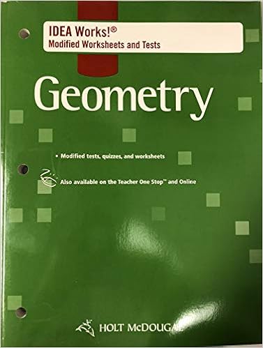 Holt Mcdougal Geometry I D E A Works Modified Worksheets And Tests Holt Mcdougal 9780547353852 Amazon Com Books