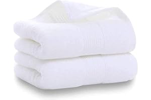 Lchkrep Cotton Hand Towels 2 Pack, Salon Thick Bath Hand Towel,Gym Towel 14" x 30", Face Cloth, Soft and Absorbent Washcloths Set for Home Bathroom Hotel (White)…