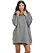 Zeagoo Women Cowl Collar Raglan Sleeve Solid Loose Pullover Hoodie Dress