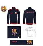 Fc Barcelona Jacket Track Soccer Adult Sizes Soccer Football Official Merchandise (Blue Red Barca , S)
