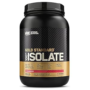 Optimum-Nutrition-ON-Gold-Standard-100-Isolate-Whey-Protein-High-Protein-Powder-with-Naturally-Occurring-BCAAs-and-Glutamine-Strawberry-31-Servings-930-g-Packaging-May-Vary Optimum Nutrition ON Gold Standard 100% Isolate Whey Protein, High Protein Powder with Naturally Occurring BCAAs and…