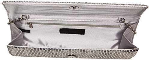 Jessica McClintock Women's BRE Mesh E/W Clutch, Silver - Thumbnail 5